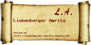 Liebenberger Amrita névjegykártya